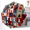 1pc Chess Pieces Automatic Open/Close Umbrella Compact Folding Umbrella, All-Season Portable Umbrella for Women/Men F1124198