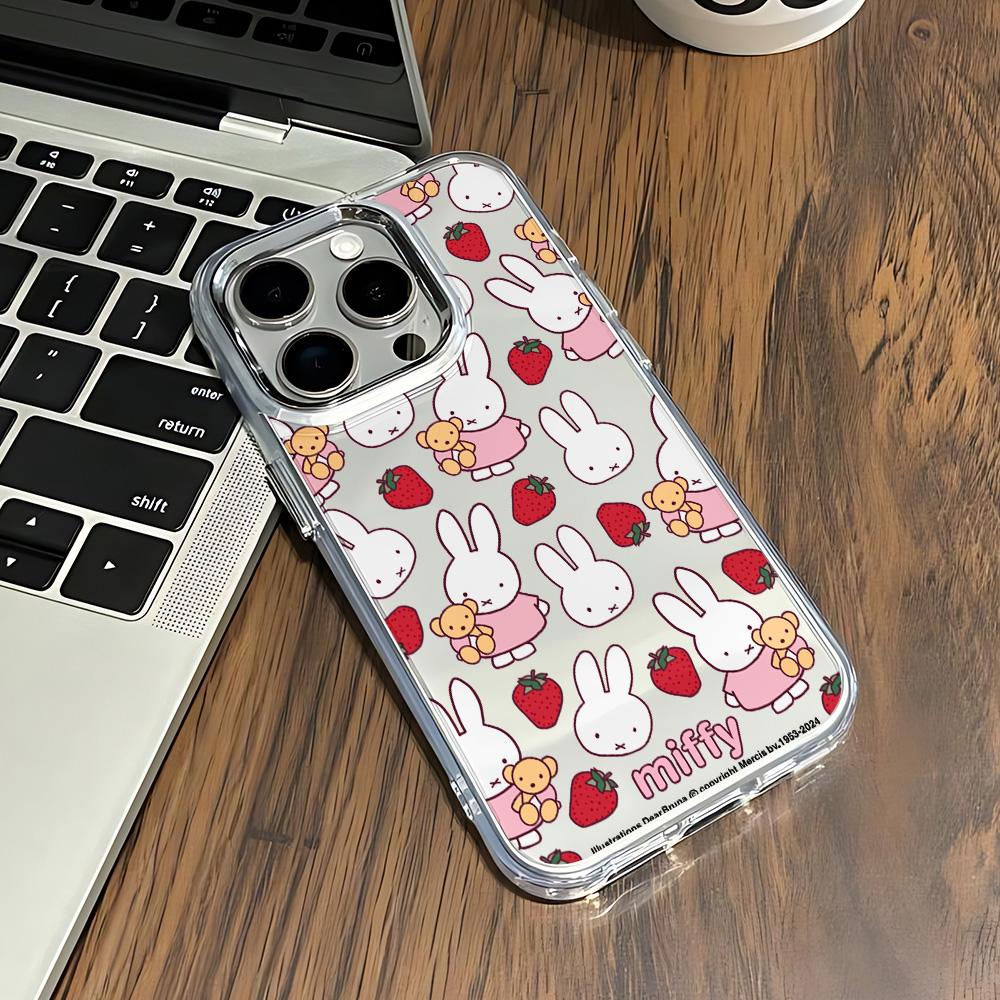 Cute Cartoon Rabbit New Phone Case For IPhone 17 16e 16 15 14 13 12 11 Mini Pro Max X XR XSMAX 8 Air Plus Transparent Soft Cover