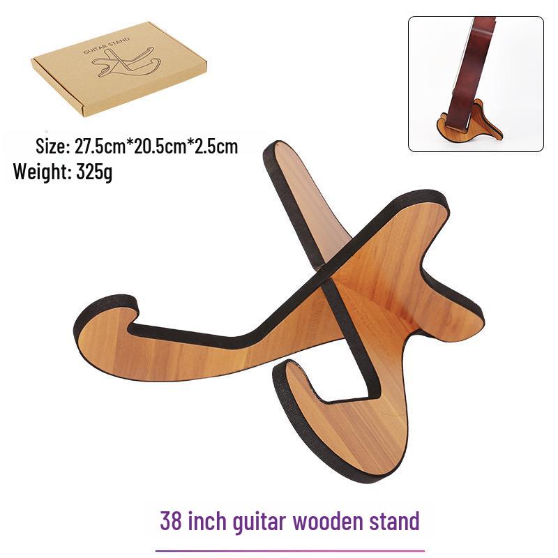 Portable Foldable Wooden Guitar Stand for Folk and Classical Guitars