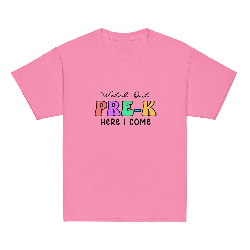 Pre-K Back to School Tee Shirt - Watch Out Pre-K, Here I Come 2 XL