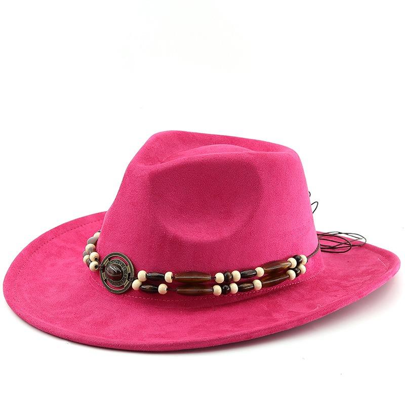 Western Cowboy Stil Wildleder Jazzhut Für Unisex