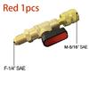 Air Conditioning Refrigerant Ball Valve 1/4" SAE Straight Shut-Off Valve for R134A R410A R22 R12 Charging Hoses AC Refrigerant