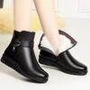 Warm Shoes Women Winter Fleece Zip Thick Bottom Short Boots Round Flats