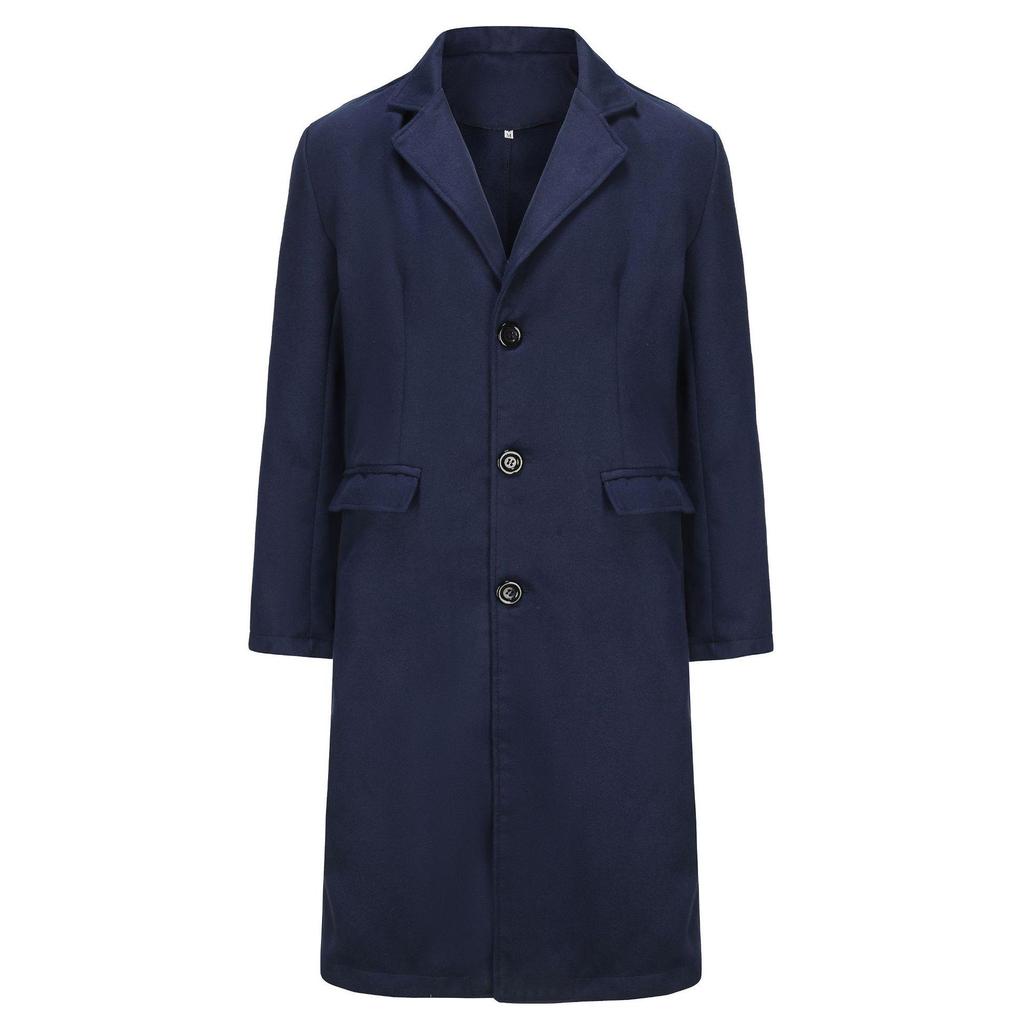 Men’s British Style Long Trench Coats & Woolen Jackets – New Colors Available