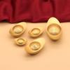 Golden Alloy Ingot Wealth-Attracting Ornament - Perfect for Housewarming and New Home