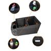 Car Storage Box With Dividers And Cup Holders For Front Or Rear Seats, Foldable Design For Easy Storage And Improved Vehicle Organization