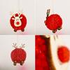 4Pcs Christmas Felt Fawn Pendant Elk Charm Christmas Tree Personalized Hanging Decorations Party Holiday Decor