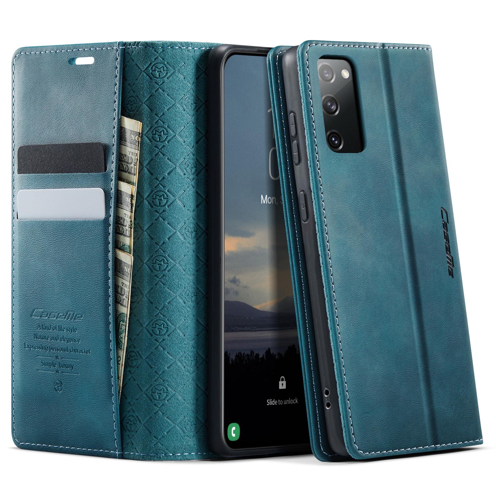 

Для Samsung Galaxy S20 FE Чохол CASEME Серії 033 з RFID-блокуванням Гаманець Підставка Шкіряний чохол для телефону з текстурою теляти E