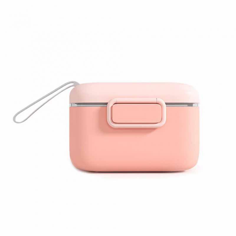 Milk Powder Storage Box PP Shell BPA Free Portable Baby Milk Powder Container Box with Lanyard Pink/Green