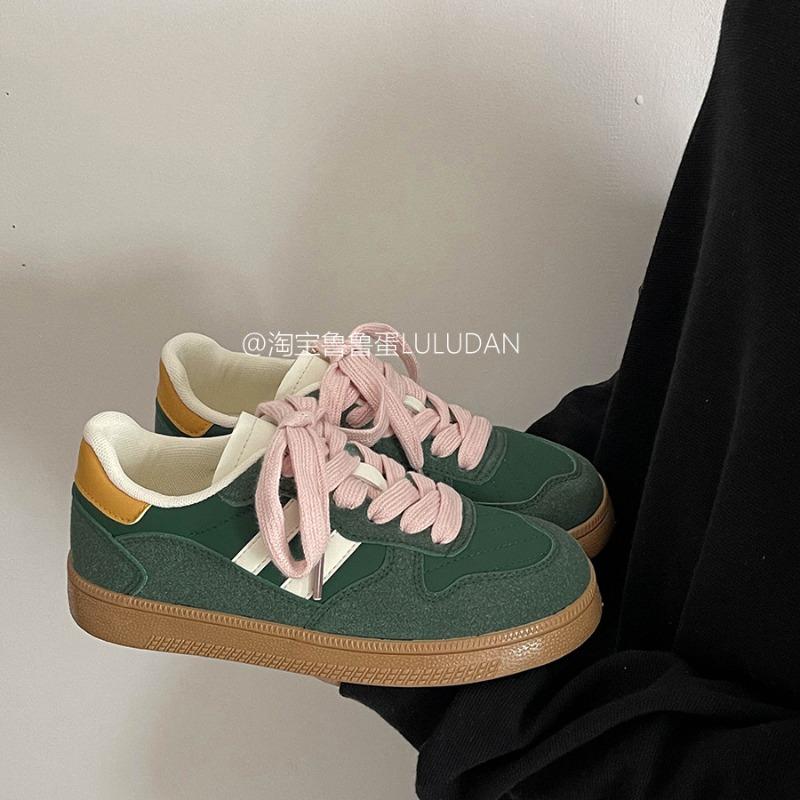 Fashion Yellow Women's New Summer Flat-bottomed Versatile White Shoes Retro Board Shoes Sneakers