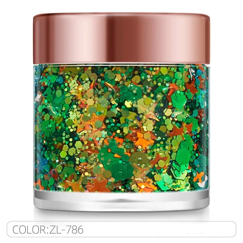 New Mermaid Looks Body Face Glitter Gel Shining Long-Lasting Body Glitter Gel Body Makeup Gel for Hair