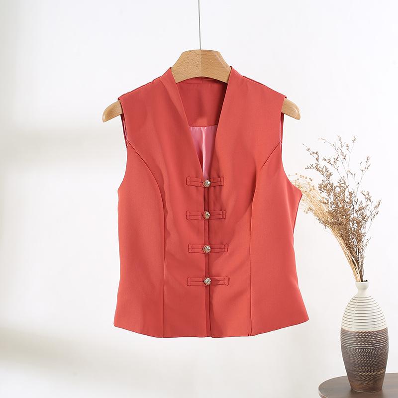 

Vest women s 2025 new high-end temperament sleeveless vest with top trendy XXXL [Recommended 138-75kg]