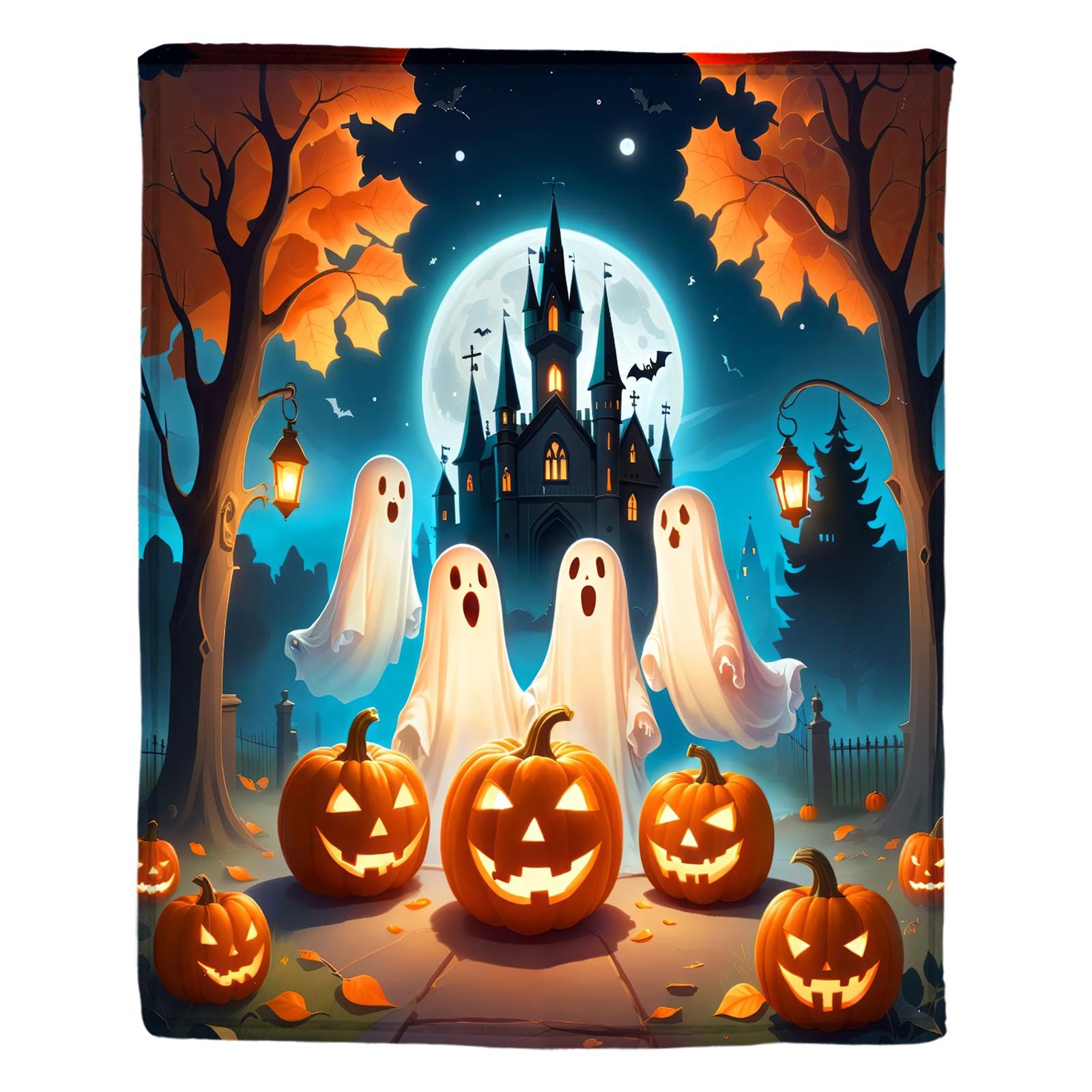 

Одеяло с принтом на Хэллоуин S оранжевый