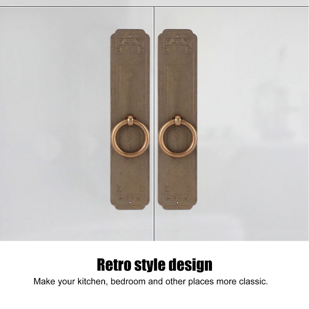 2pcs Rounded Edges Cabinet Door Knobs Antique Bronze Single Hole Door Pull Bookcases