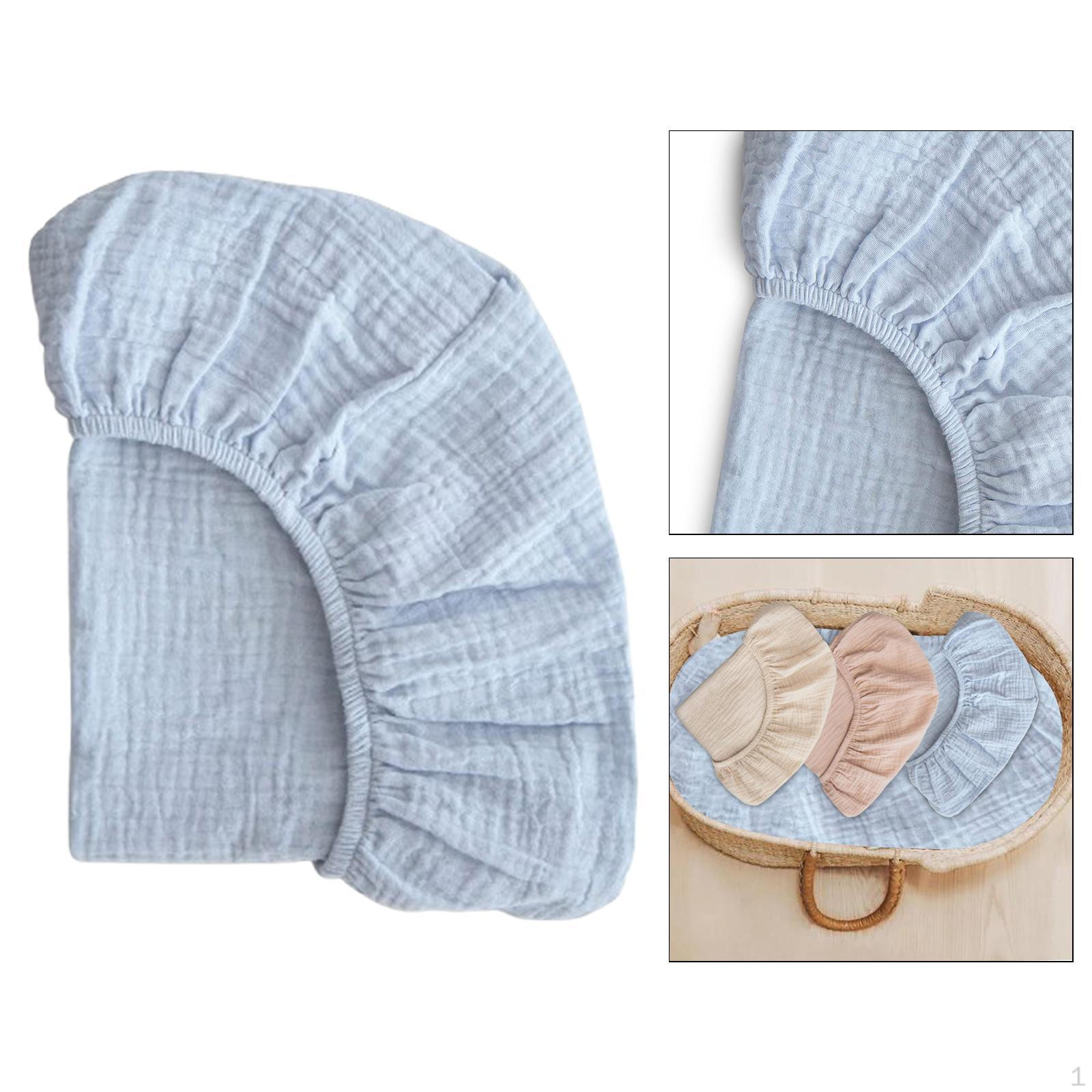 

Простирадло на люльку для новонародженої дівчинки/хлопчика для прямокутного овального матраца у формі пісочного годинника рожеве синій