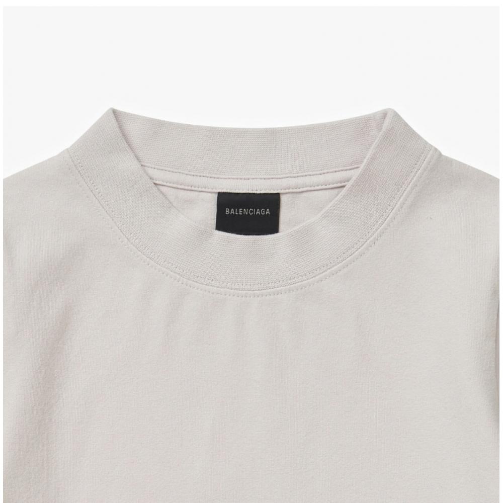 Balenciaga 768075 TqvS5 3307 Beverly HillS Artwork Logo Embroidery Women S Short Sleeve Tee