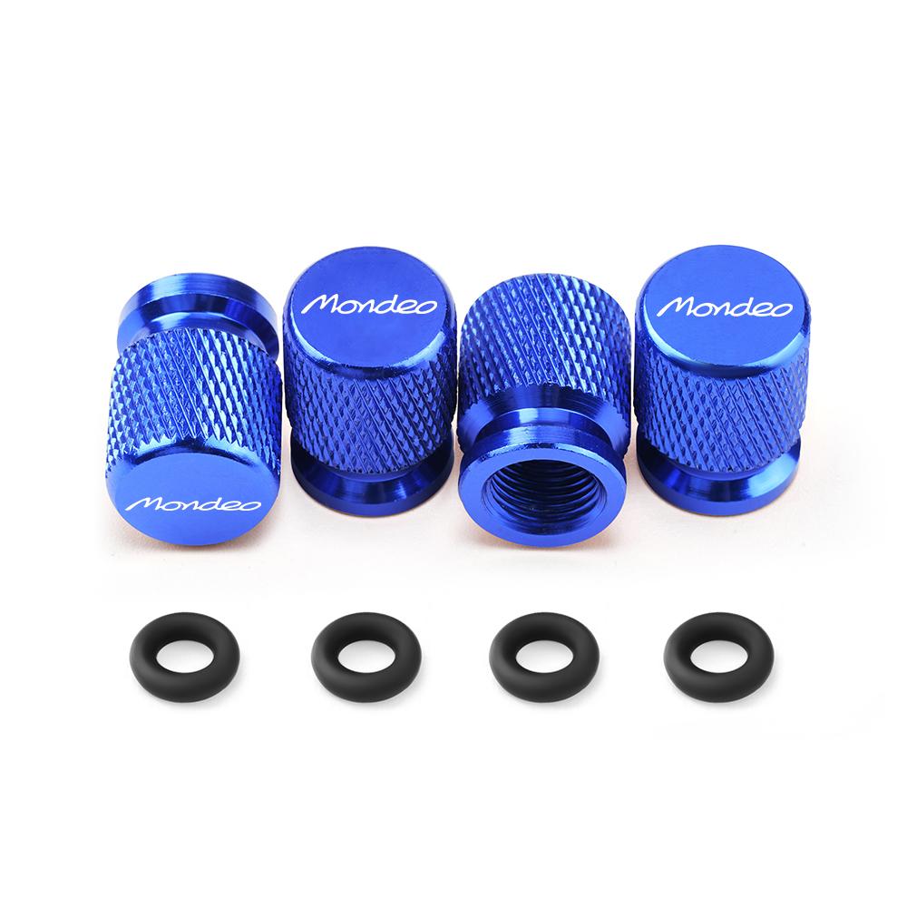 TQ013-4PCS Car Wheel Tire Valve Caps Tyre Stem Covers Airdust Waterproof For Ford Mondeo MK3 MK4 MK5 Accessories