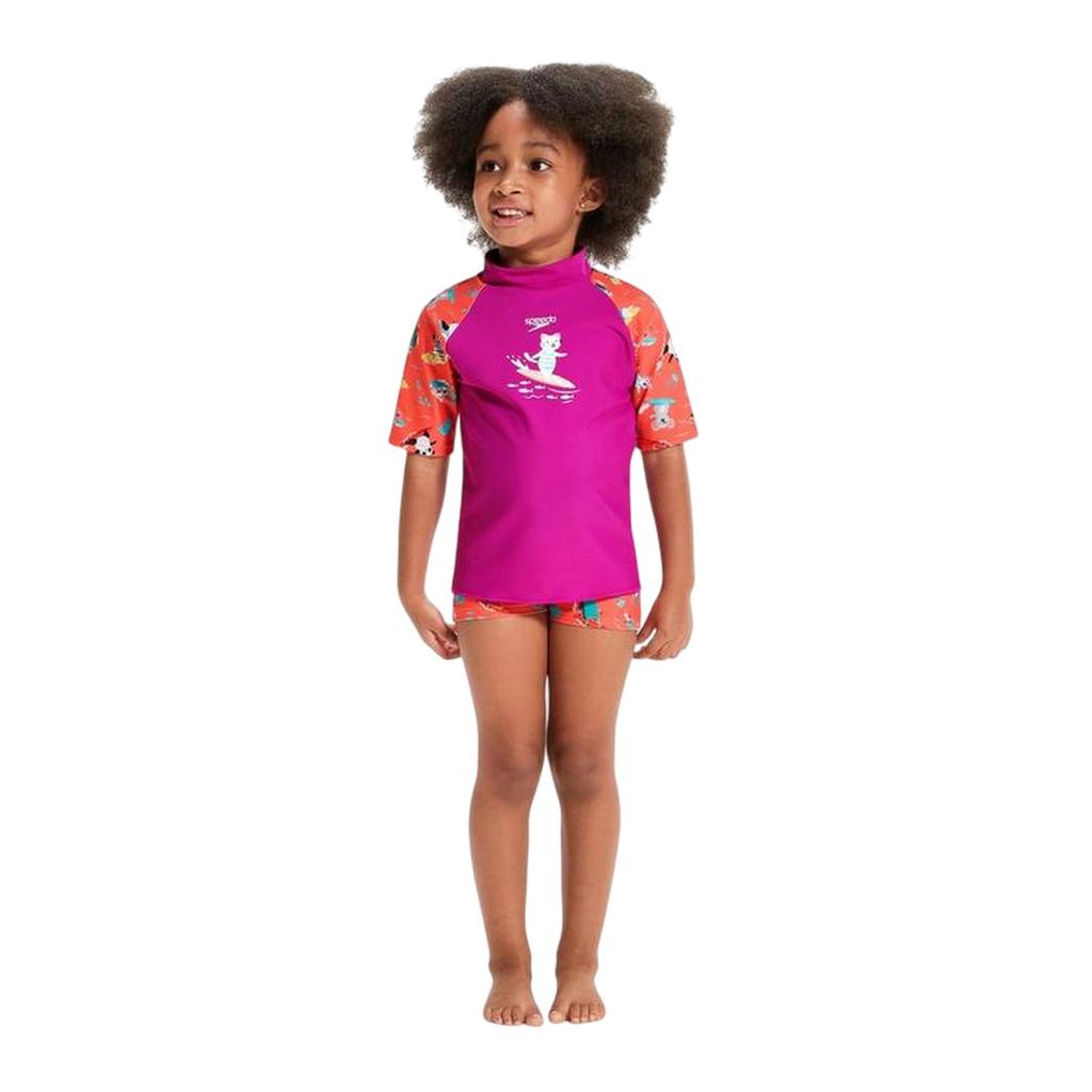 Speedo Childrens/Kids Cat Endurance 10 Rash Guard Set