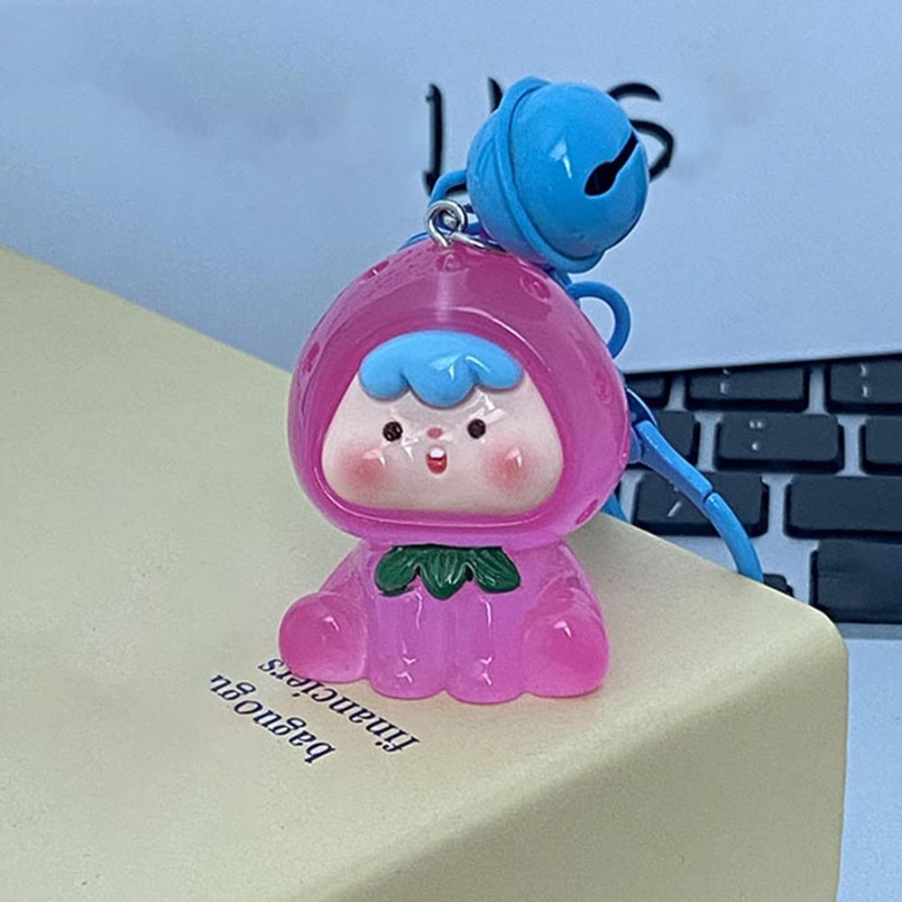 Cute Bell Keychain Candy Color Backpack Hange New Car Decoration Gift Pendant
