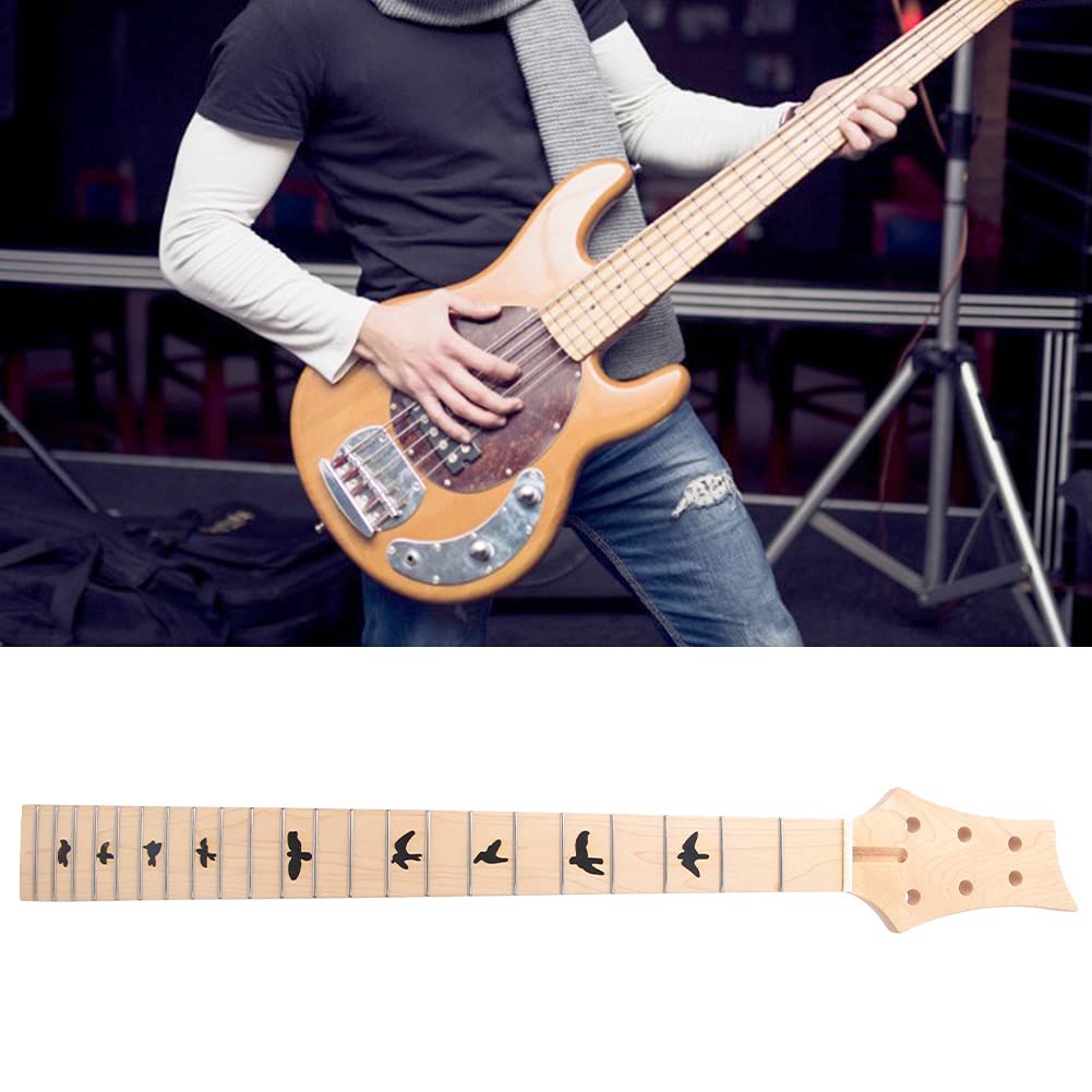 Alomejor Electric Guitar Neck Replacement 22 Frets 24 Inch Unfinished Maple Fretboard