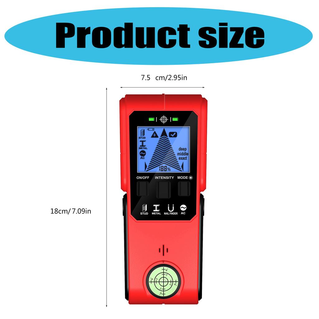 Detector Avansat Portabil cu Fir pentru Conducte, Detector de Perete pentru Găsirea Conductelor Metalice și a Cablurilor Electrice cu Ușurință Ușor de Utilizat