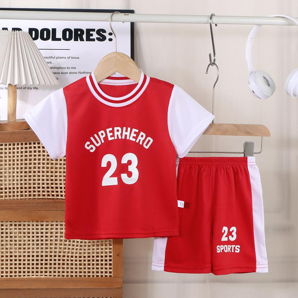 Children's Summer Short-sleeved Breathable Quick-drying sportswearFootball Basketball Suit Clothing Setc Asual Outdoor Comfortable Two-piec Set