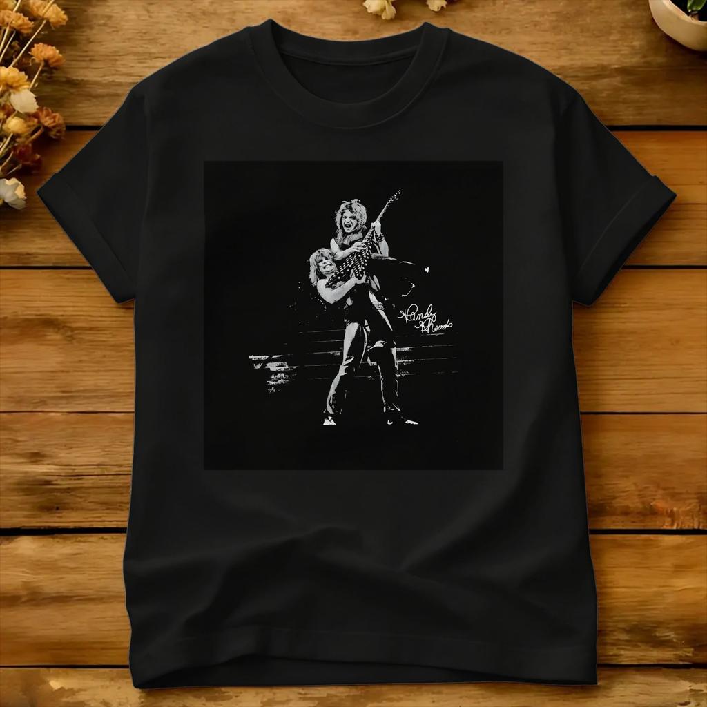 Randy Rhoads Retro Singer T Shirt Summer Novelty T Shirts Cotton Oneck 4xl 5xl 6xl Clothes Short Sleeve Y2k Casual Tops