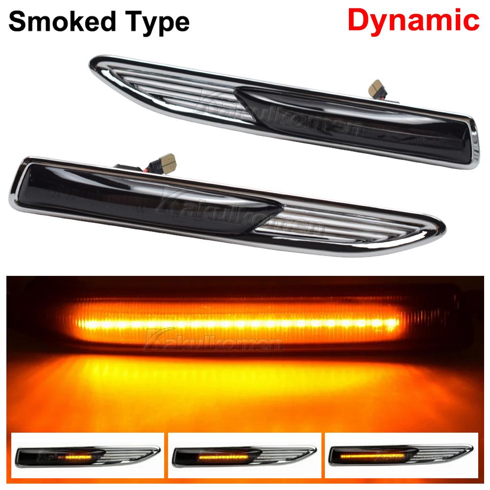 2Pieces LED Dynamic Side Marker Turn Signal Light Sequential Blinker Lamps For Ford Mondeo 4 Mk4 BA7 2007-2015 Car Accessories