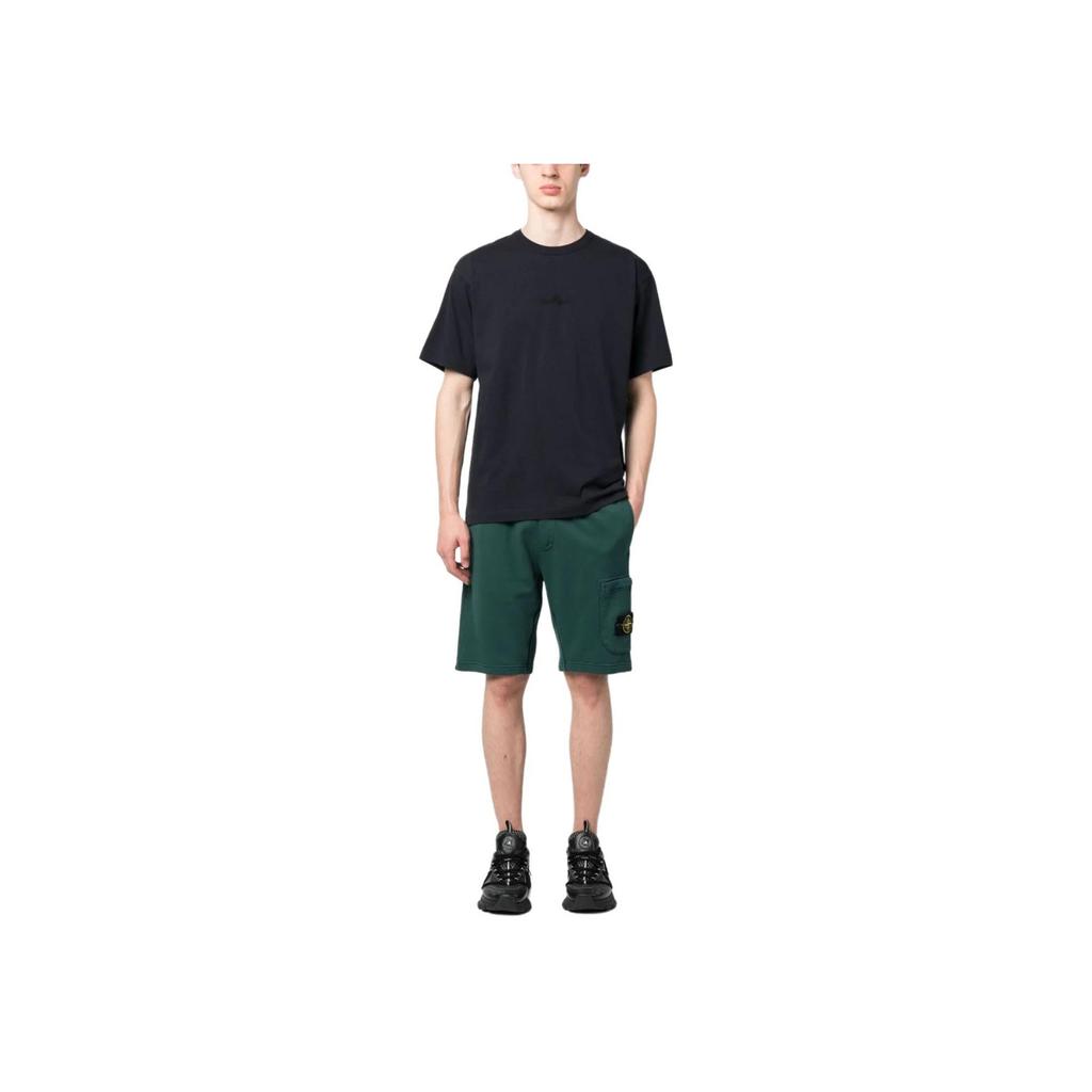 STONE ISLAND Solid Color Logo Fit Five-Point Casual Shorts Men Shorts Green 791562520-V0057