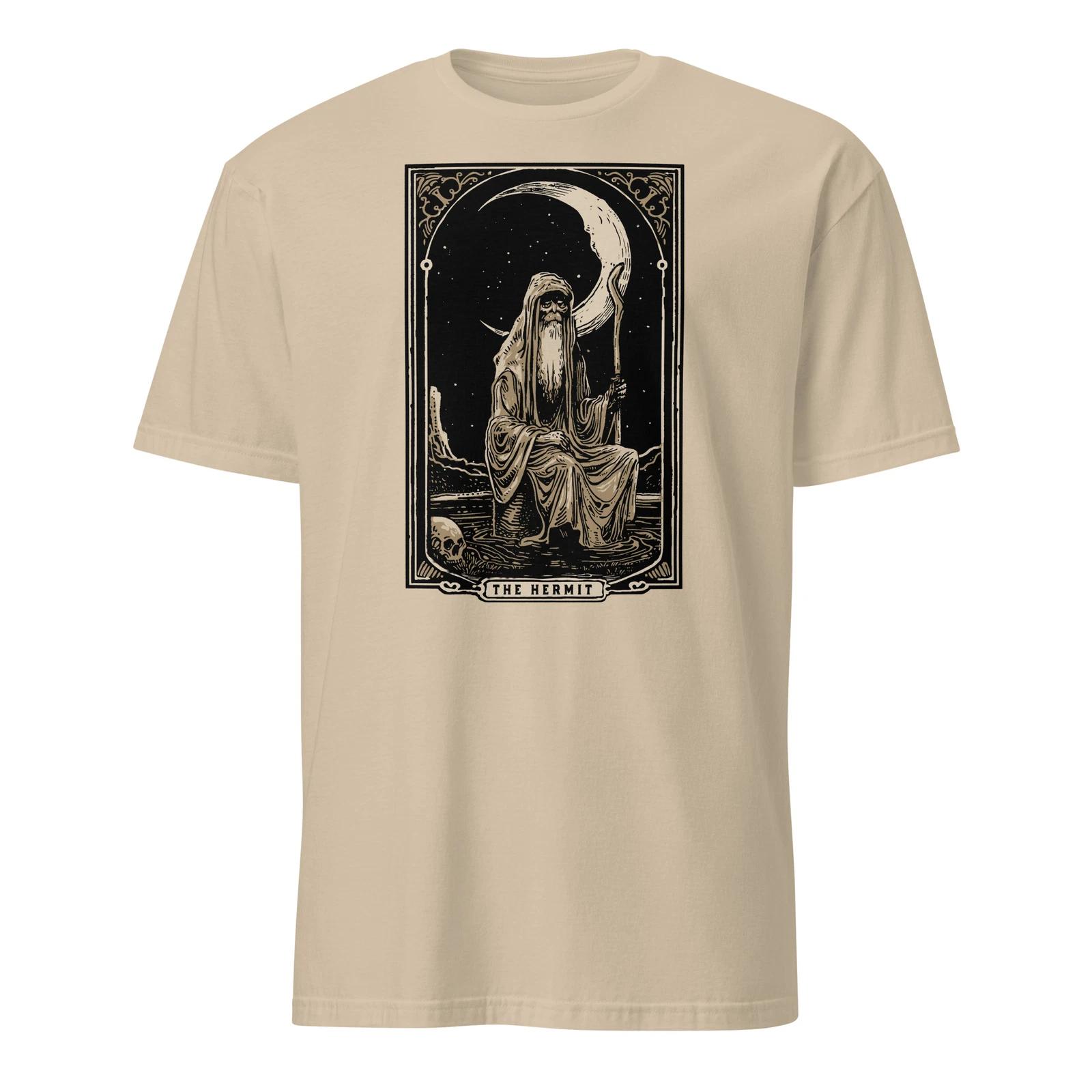 The Hermit Tarot Card Shirt Grim Reaper Gothic Horror T-Shirt Size S-3XL Gift 3XL