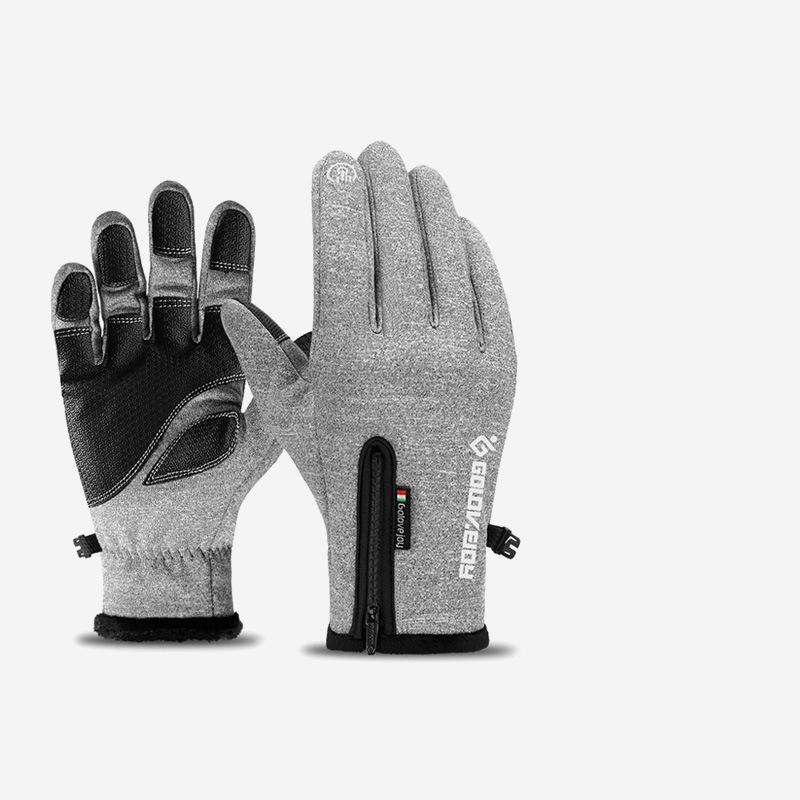 

Зимние перчатки Теплые водонепроницаемые термохлопковые велосипедные перчатки для мужчин и женщин с сенсорным экраном, перчатки для вождения в холодную погоду для катания на лыжах на велосипеде по снегу XXL серый