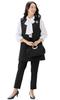 Suit Set Long Vest and Tapered Pants Set Plus Petite Stylish 4L Black [Addrouge] Women's - - 2-Piece - Formal, Ceremonial, Sizes, Sizes, Office,