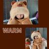 Cartoon Capybara Hat Scarf Set 3 in 1 Cartoon Plush Hat Fashion Scarf Hat Glove for Women  Girls