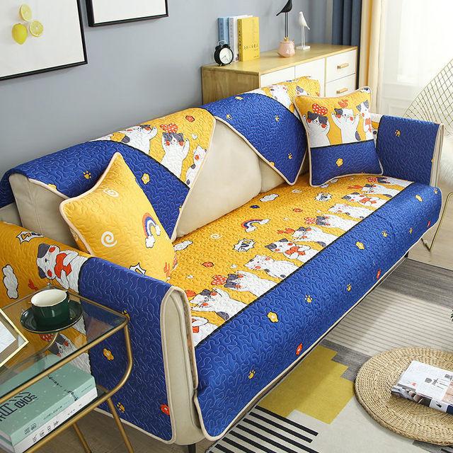 

Чехол для дивана из жаккарда, высококачественный нескользящий диван, подушка, полотенце для дивана, универсальный диван для гостиной, пыленепроницаемое украшение, не выцветает 45x45 Pillowcase1