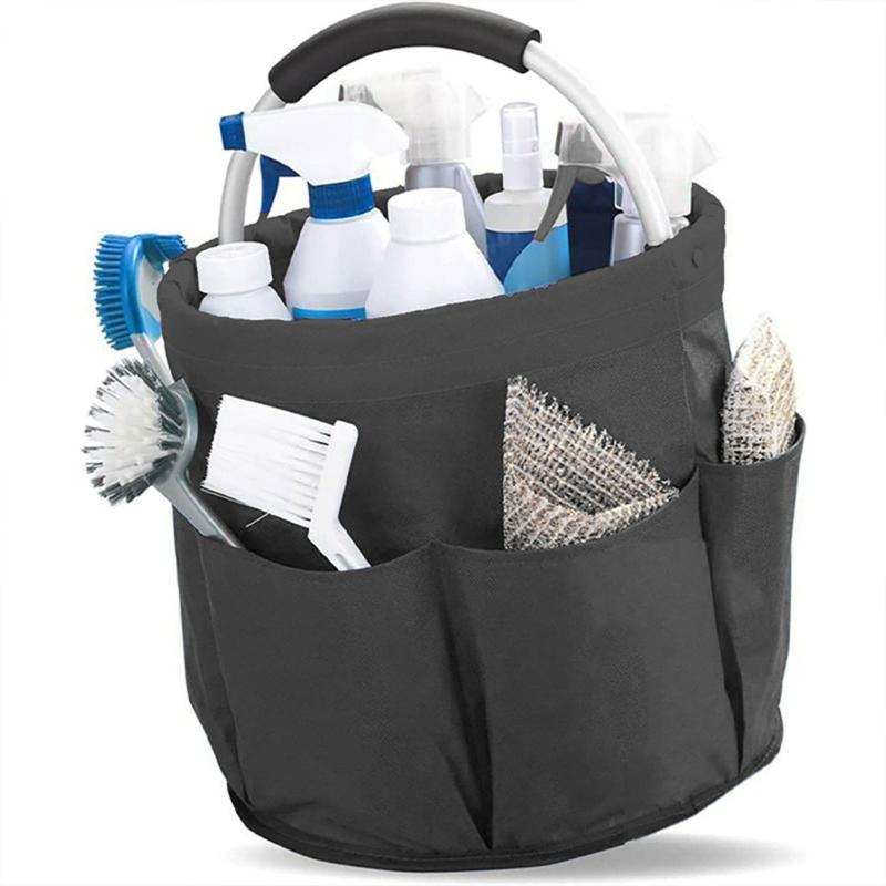 Picnic Basket Collapsible Organizer Bag with Exterior Pocket EVA Handle Splashproof Basket Large Capacity Storage Basket
