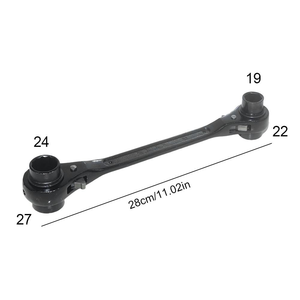 Double Head Wrench Two-way Dog Bone Ratchet Wrench Set Quick Ratchet Wrench for Machine Maintenance