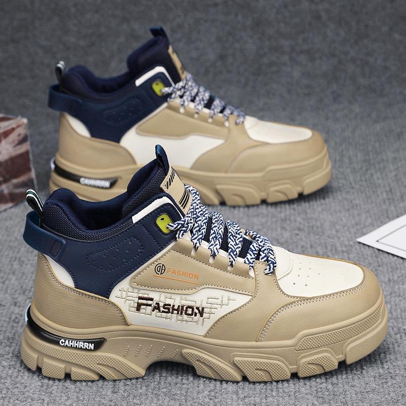 

Флисовые высокие ботинки Мартин мужские рабочие спортивные трендовые туфли мужские повседневные хлопковые туфли мужские осень-зима 2024 новые модели 39