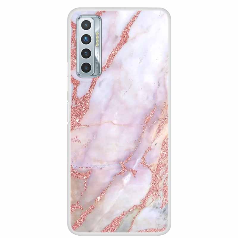 For Tecno Camon 17P Case Luxury Silicone TPU Soft Cover Phone Case For Tecno Camon 17 CG7 CG6 Coque Shockproof Marble Funda Capa