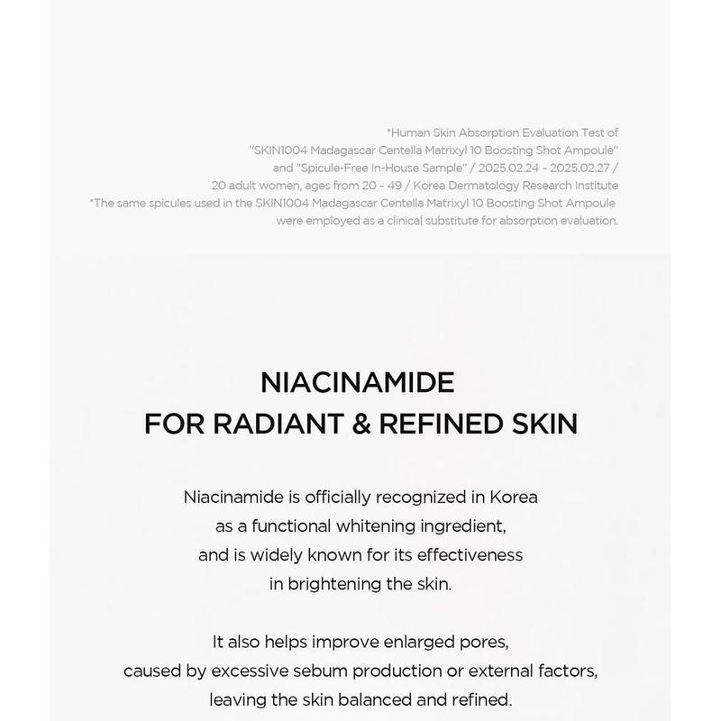 SKIN 1004 - Lab in Nature Madagaskarská Centella Niacinamid 10 Zesilující Shot Ampule