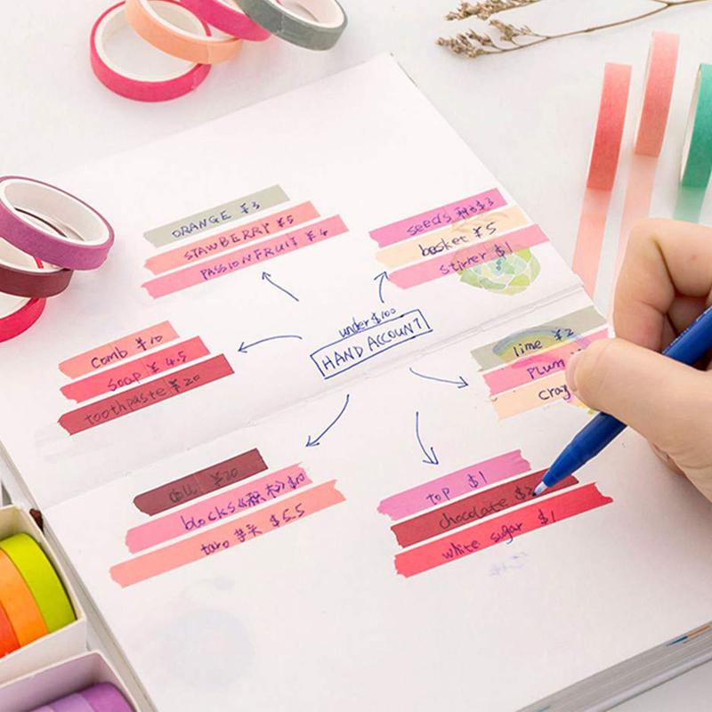 60 Rolls Washi Masking Tape Set 8mm/15mm Wide Decorative Craft Tape Collection For Scrapbook DIY Crafts Gift Wrapping Planner