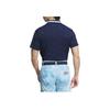 adidas Logo Striped Pullover Polo Shirt Men Tops Navy-Blue IN9048