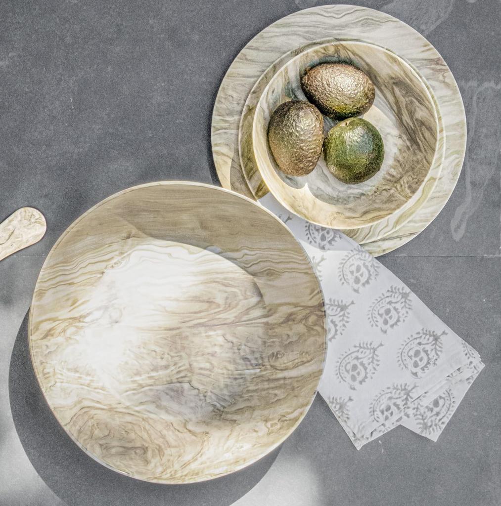 and Unbreakable Tableware BPA DESERT WOOD Wood Grain Bowl Large Plate Serving Bowl 30cm 9cm x Diameter 656g 4199ml Outdoor Tableware Light Dishwasher