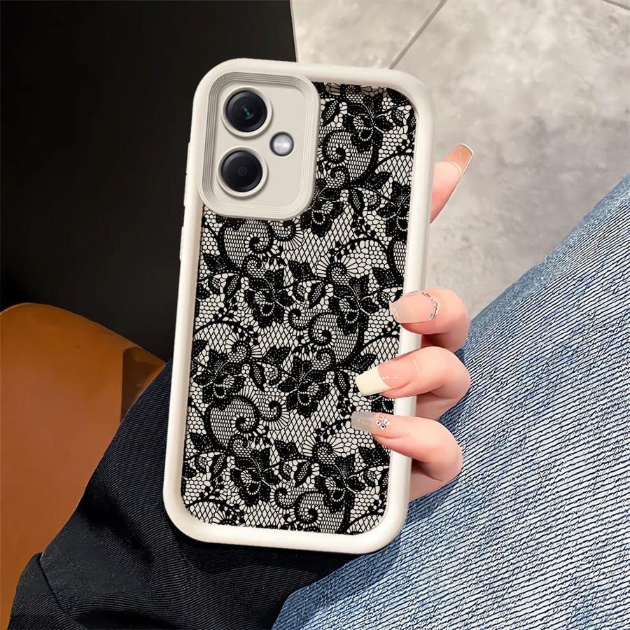 Soft Shell Phone Case for Xiaomi Redmi 13 A4 12 A3 A1 A2 Plus Lacey Pattern Fashion Funny