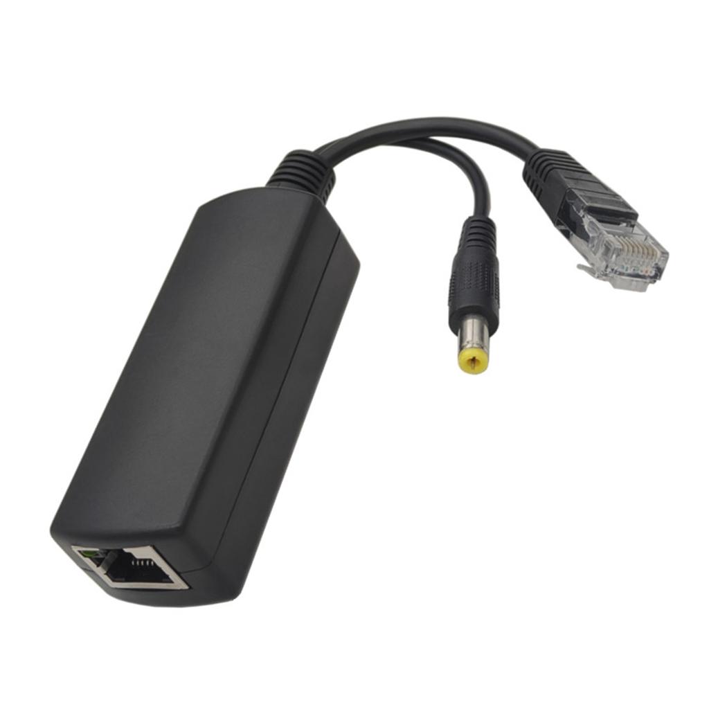 Efficiency PoE Splitter POE StepUps Transform Adapter, RJ45 52V/48V Output, 9-24V DC5.5x2.1mm Input,Wide Compatibility