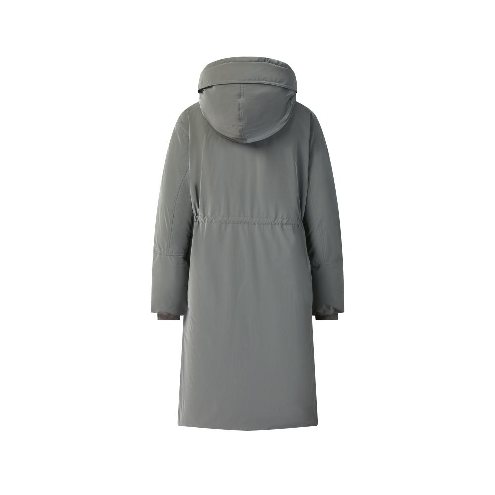 Fila Emerald Fashion Trendy Personality Simple Comfortable Versatile Long Hooded Down Jacket Women Outerwear Gray F11W544906FDY