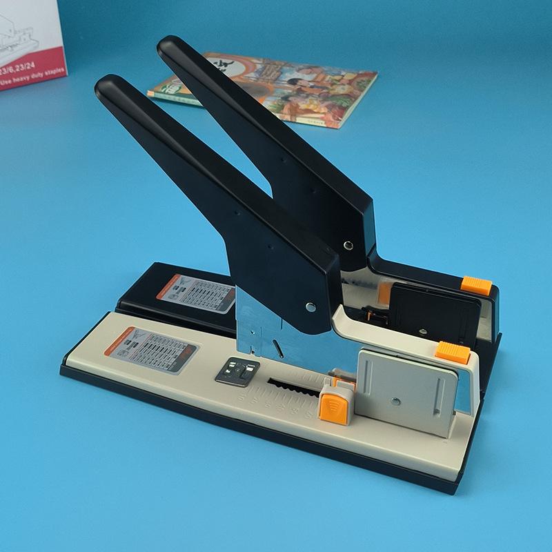 Heavy-Duty 210-Page Capacity Stapler for Thick Books - Labor-Saving Office Stapler White, 210-page