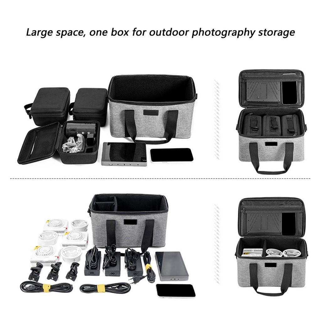 Portable Photo Light Carrying Case With Shoulder Strap And Handles For Easy Mobility During Outdoor Shoots