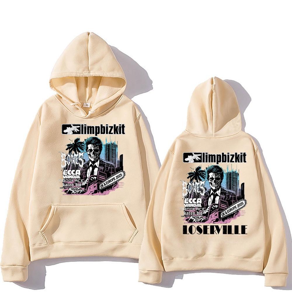 Limp Bizkit Pullovers UK and Europe Tour Graphic Printing Sweatshirts Men Women Popular Clothing High Street Casual Pullovers