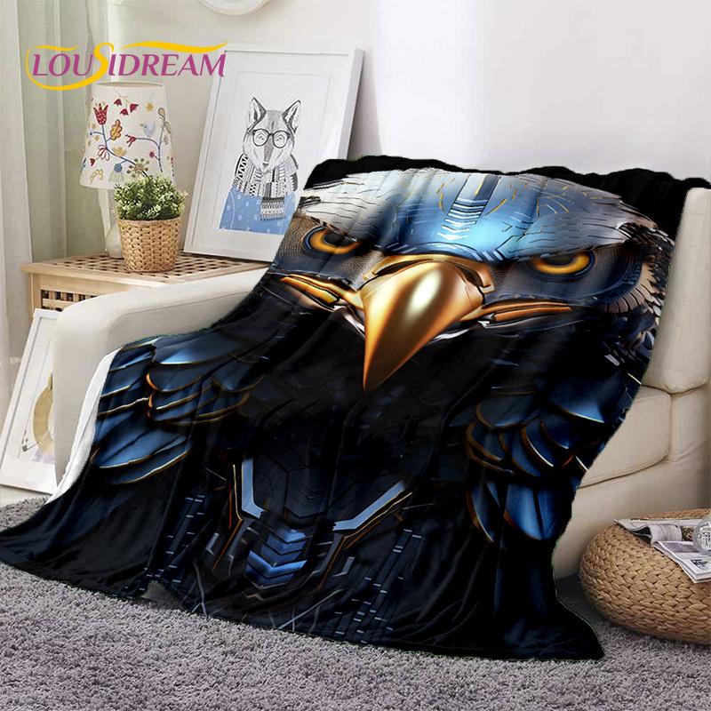 3D Cute Owl Eagle Birds Cartoon HD Soft Flannel Blankets,Throw Blanket Comfortable Blanket for Picnic Beds Home Bedroom Kid Gift