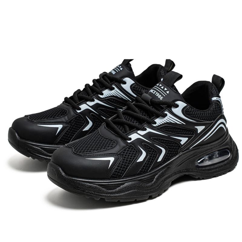 

Men s Casual Sports Shoes Light Four Season Wear-resistant Breathable Comfortable Rebound Four Seasons Outdoor Running Shoes 44 чёрный